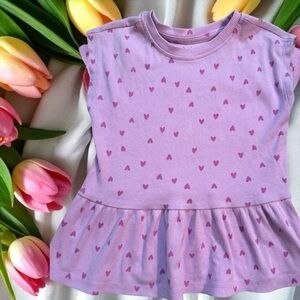 Cat & Jack Pink Short Sleeve Tee with Ruffled Details